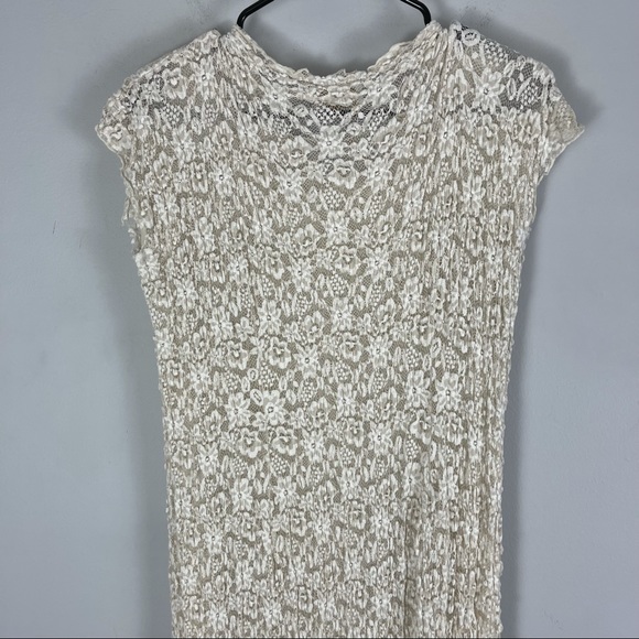 Linda Lundstrom ruffle vintage midi dress cream - Picture 5 of 7